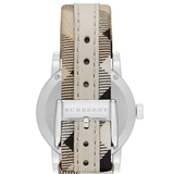 Buy Shop Burberry The City White Dial Beige Leather Strap Watch for Women - BU9132 USA Online