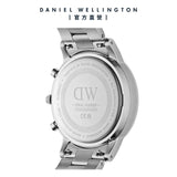 Buy Shop Daniel Wellington Iconic Chronograph Link Black Dial Silver Steel Strap Watch For Men - DW00100645 USA Online