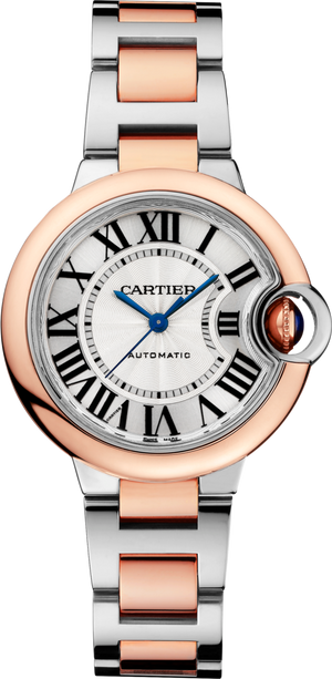 Buy Shop Cartier Ballon Bleu de Cartier Silver Dial Two Tone Steel Strap Watch for Women - W2BB0032 USA Online