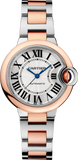 Buy Shop Cartier Ballon Bleu de Cartier Silver Dial Two Tone Steel Strap Watch for Women - W2BB0032 USA Online