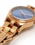 Buy Shop Marc Jacobs Henry Blue Dial Rose Gold Steel Strap Watch for Women - MBM3213 USA Online