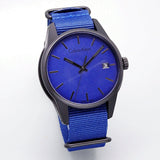 Buy Shop Calvin Klein Tone Blue Dial Blue NATO Strap Watch for Men - K7K514VN USA Online