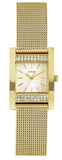 Buy Shop Guess Nouveau Diamonds Gold Dial Gold Mesh Bracelet Watch for Women - W0127L2 USA Online