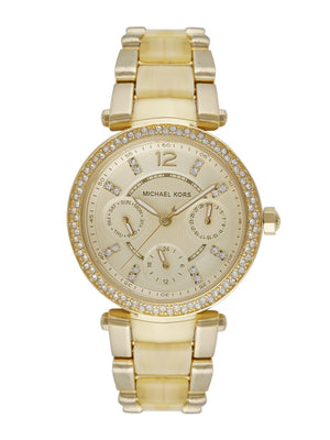 Buy Shop Michael Kors Parker Gold DIal Gold Steel Strap Watch for Women - MK5842 USA Online