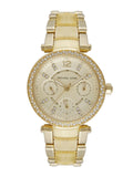 Buy Shop Michael Kors Parker Gold DIal Gold Steel Strap Watch for Women - MK5842 USA Online