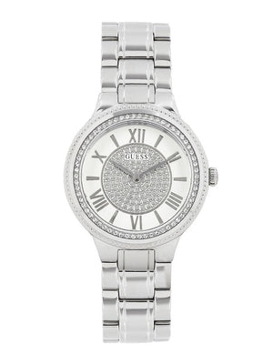 Buy Shop Guess Madison Diamonds Silver Dial Silver Steel Strap Watch for Women - W0637L1 USA Online