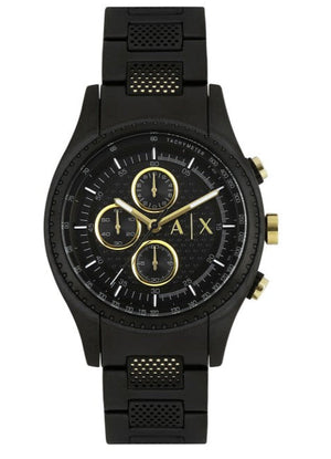 Buy Shop Armani Exchange Chronograph Black Dial Black Steel Strap Watch For Men - AX1604 USA Online