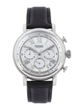 Buy Shop Fossil Buchanan Chronograph Silver Dial Black Leather Strap Watch for Men - FS5102 USA Online