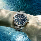 Buy Shop Tag Heuer Aquaracer Calibre 5 Automatic Blue Dial Silver Steel Strap Watch for Men - WAY2012.BA0927 USA Online