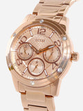 Buy Shop Guess Studio Rose Gold Dial Rose Gold Steel Strap Watch For Women - W0778L3 USA Online