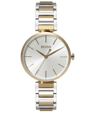 Buy Shop Hugo Boss Allusion Quartz Silver Dial Two Tone Steel Strap Watch For Women - 1502417 USA Online