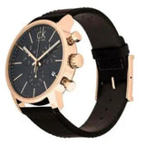 Buy Shop Calvin Klein City Chronograph Grey Dial Brown Leather Strap Watch for Men - K2G276G3 USA Online