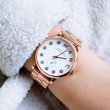 Buy Shop Marc Jacobs Baker White Dial Rose Gold Steel Strap Watch for Women - MBM3441 USA Online