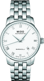 Mido Baroncelli II Automatic White Dial Silver Steel Strap Watch For Men - M8600.4.26.1