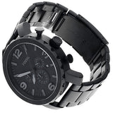 Buy Shop Fossil Nate Chronograph Black Dial Black Steel Strap Watch for Men - JR1401 USA Online