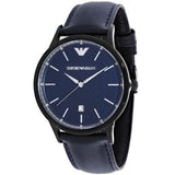 Buy Shop Emporio Armani Renato Blue Dial Blue Leather Strap Watch For Men - AR2479 USA Online