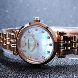 Buy Shop Emporio Armani Gianni T-Bar Mother of Pearl Dial Rose Gold Steel Strap Watch For Women - AR11203 USA Online