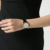 Buy Shop Marc Jacobs Mandy White Dial Black Leather Strap Watch for Women - MJ1564 USA Online