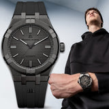 Maurice Lacroix Aikon Automatic Gunmetal Dial Black Rubber Strap Watch For Men - AI6008-PVB00-330-2