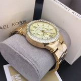 Buy Shop Michael Kors Dylan Quartz Gold Dial Gold Steel Strap Watch For Women - MK5861 USA Online