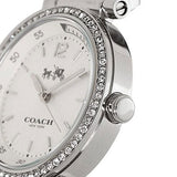 Coach Sports Crystals Silver Dial Silver Steel Strap Watch for Women - 14502194