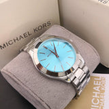 Buy Shop Michael Kors Runway Blue Dial Silver Steel Strap Watch for Women - MK3292 USA Online