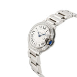 Buy Shop Cartier Ballon Bleu De Cartier Diamonds White Dial Silver Steel Strap Watch for Women - W4BB0015 USA Online