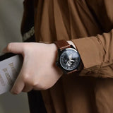 Buy Shop Tommy Hilfiger Bruce Automatic Black Dial Brown Leather Strap Watch for Men - 1791280 USA Online