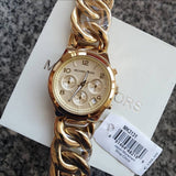 Buy Shop Michael Kors Runway Twist Gold Dial Gold Stainless Steel Strap Watch for Women - MK3131 USA Online