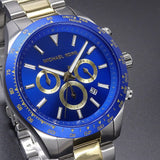 Buy Shop Michael Kors Layton Chronograph Blue Dial Two Tone Steel Strap Watch For Men - MK8825 USA Online