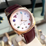 Buy Shop Marc Jacobs Mandy White Dial Brown Leather Strap Watch for Women - MJ1598 USA Online