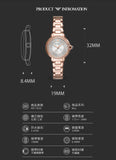 Emporio Armani Mia Three Hand Crystals Silver Dial Rose Gold Steel Strap Watch For Women - AR11633