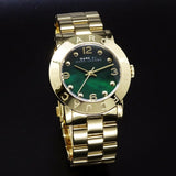 Buy Shop Marc Jacobs Amy Green Dial Gold Steel Strap Watch for Women - MBM8609 USA Online