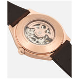 Buy Shop Emporio Armani Meccanico White Skeleton Dial Brown Leather Strap Watch For Men - AR60005 USA Online