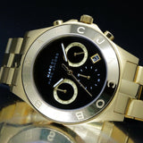 Buy Shop Marc Jacobs Blade Chronograph Black Dial Gold Steel Strap Watch for Women - MBM3309 USA Online