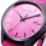 Buy Shop Calvin Klein Tone Maroon Dial Maroon NATO Strap Watch for Men - K7K514UP USA Online