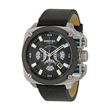 Buy Shop Diesel BAMF Chronograph Black Dial Black Leather Strap Watch For Men - DZ7345 USA Online