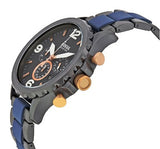 Buy Shop Fossil Nate Chronograph Blue Dial Two Tone Steel Strap Watch for Men - JR1494 USA Online