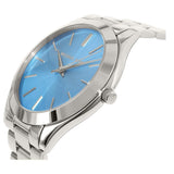 Buy Shop Michael Kors Runway Blue Dial Silver Steel Strap Watch for Women - MK3292 USA Online