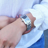 Buy Shop Emporio Armani Classic Black Dial Silver Stainless Steel Watch For Women - AR0157 USA Online