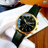 Buy Shop Fossil Townsman Chronograph Green Dial Green Leather Strap Watch for Men - FS5599 USA Online