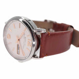 Buy Shop Marc Jacobs Fergus White Dial Brown Leather Strap Watch for Men - MBM5080 USA Online