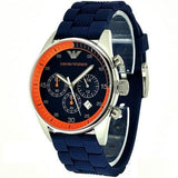 Buy Shop Emporio Armani Chronograph Blue Dial Blue Rubber Strap Watch For Men - AR5864 USA Online