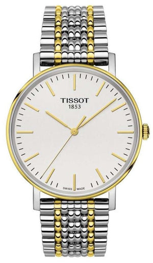 Buy Shop Tissot Everytime Medium White Dial Two Tone Mesh Bracelet Watch For Men - T109.410.22.031.00 USA Online