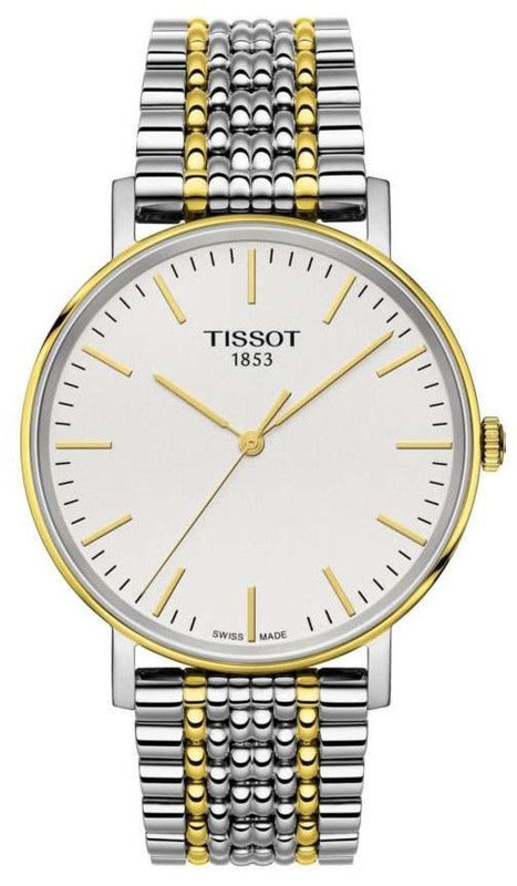 Buy Shop Tissot Everytime Medium White Dial Two Tone Mesh Bracelet Watch For Men - T109.410.22.031.00 USA Online