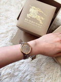 Buy Shop Burberry The Classic Quartz Grey Dial Grey Leather Strap Watch For Women - BU10119 USA Online