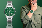 Buy Shop Emporio Armani Renato Chronograph Green Dial Silver Steel Strap Watch For Men - AR11507 USA Online