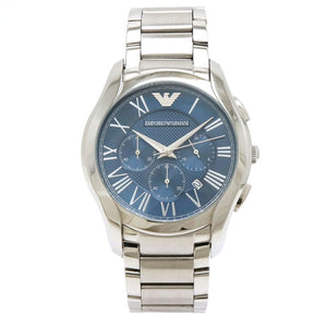 Buy Shop Emporio Armani Chronograph Quartz Blue Dial Silver Steel Strap Watch For Men - AR11082 USA Online