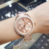 Buy Shop Michael Kors Janelle Multifunction Rose Gold Two Tone Steel Strap Watch For Women - MK7132 USA Online
