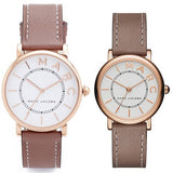 Buy Shop Marc Jacobs Roxy White Dial Light Brown Leather Strap Watch for Women - MJ1538 USA Online